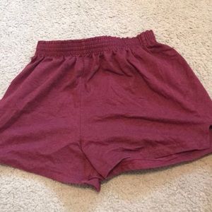 Maroon soffe shorts